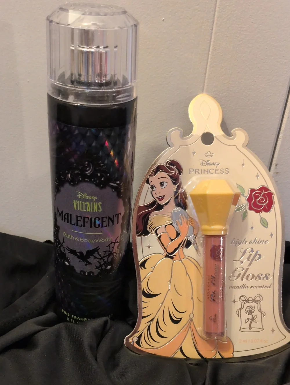 Bath And Body Works Malificent Body Spray And Princess Belle Lip Gloss – Peach